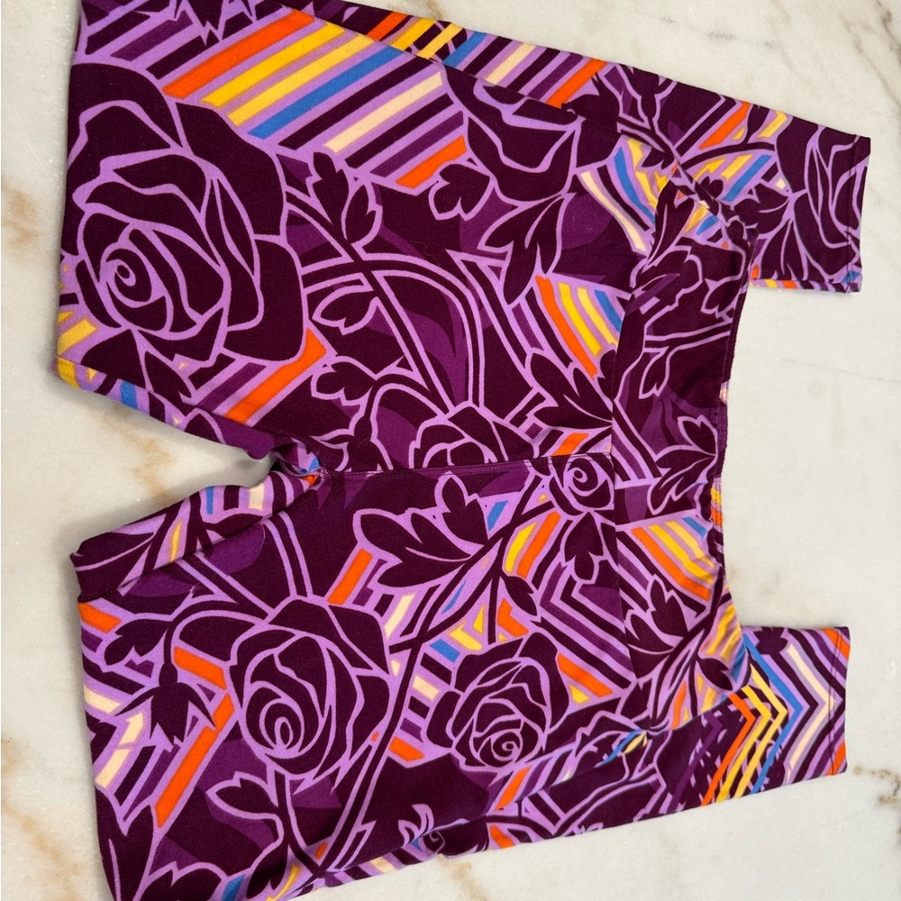 Lularoe Vibrant Floral Patterned Leggings